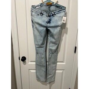 Platform Denim Distressed Slim Jeans Bleach Wash 36x34 NWT